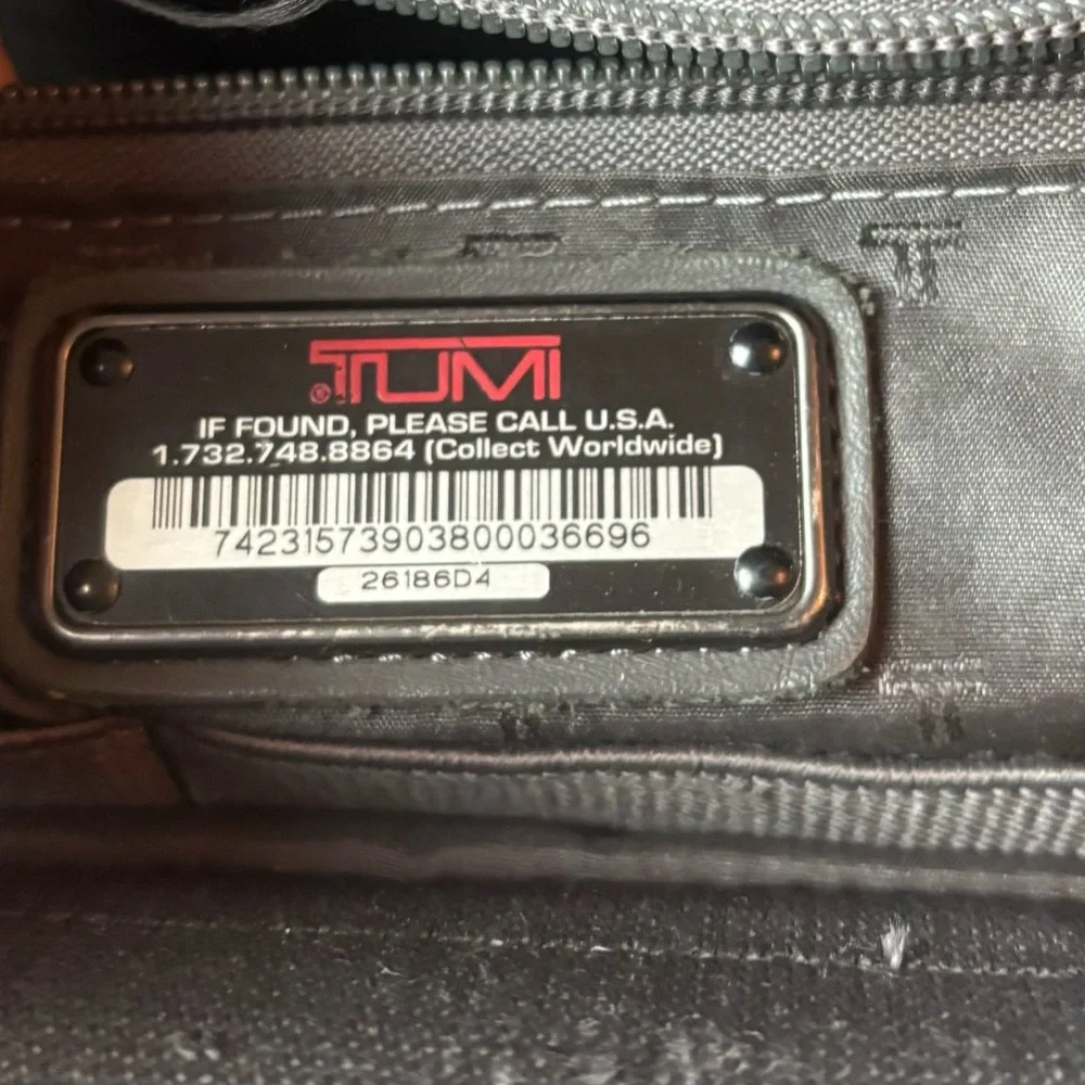 TUMI Alpha Brief Pack Backpack Laptop Tablet Black Nylon Bag 26186D4 Unisex